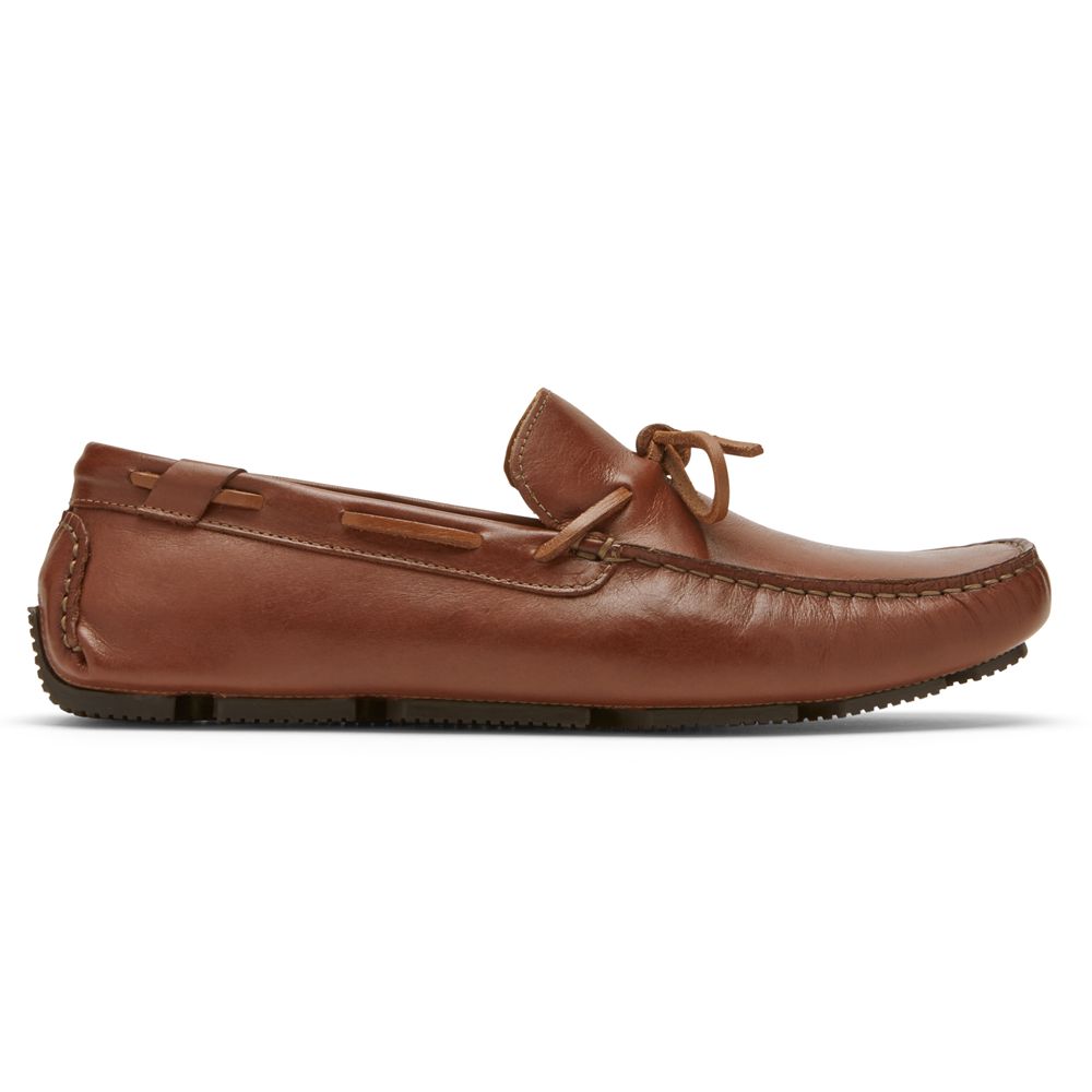 Mocassins Homem Rockport Rhyder Tie Slip-Ons Marrom,Portugal MTCWG-4635